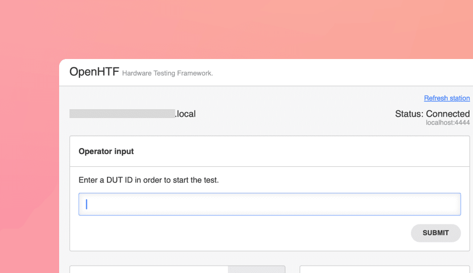 OpenHTF Operator UI header